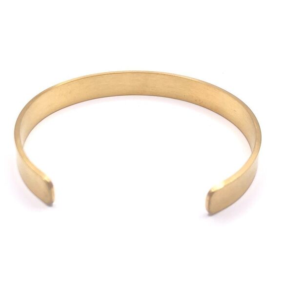Minimalist gold I'm with you message cuff bracelet - Picture 2 of 4